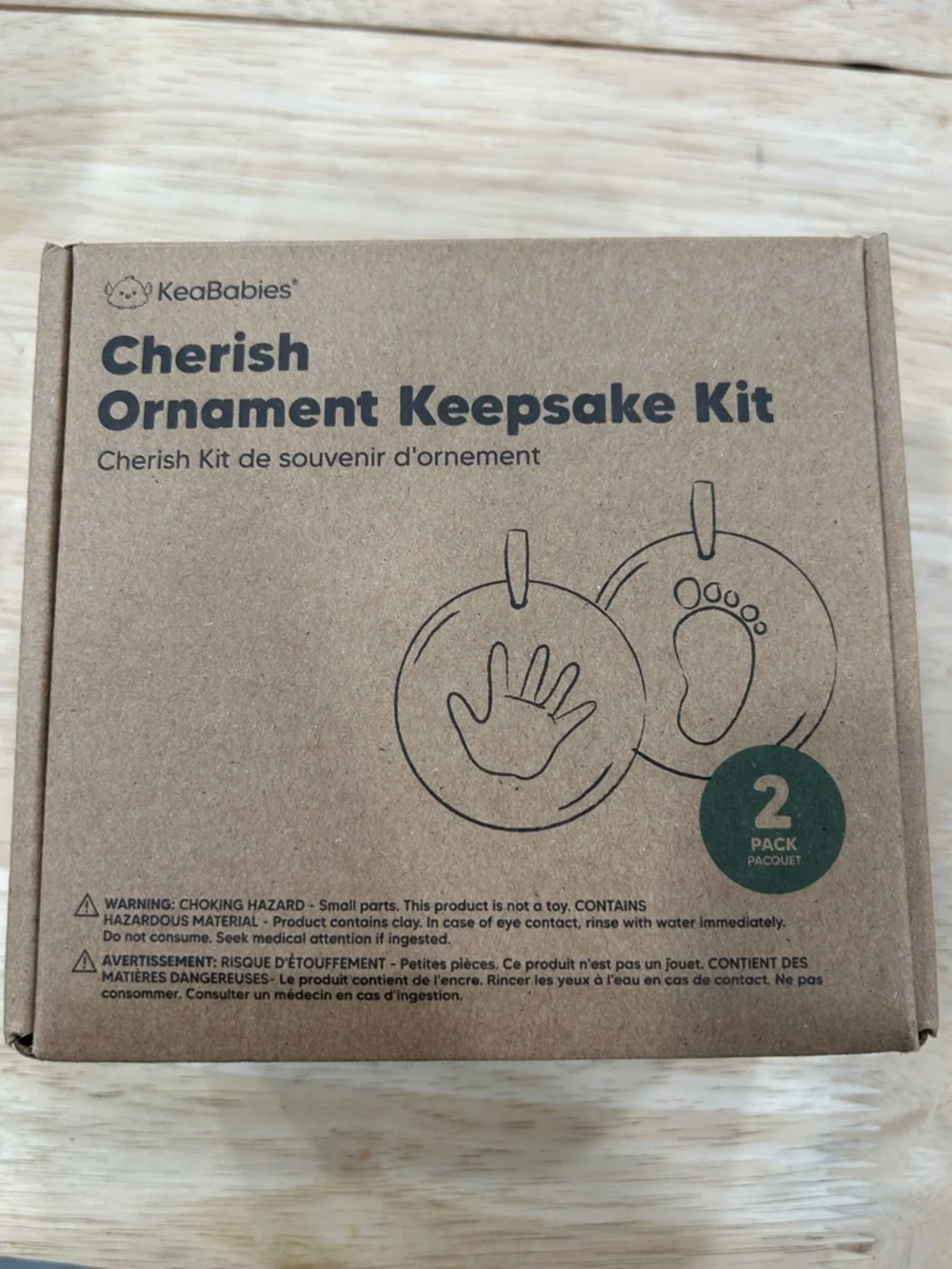 KeaBabies Cherish Ornament Keepsake Kit - Kraft Brown - Picture 1 of 3